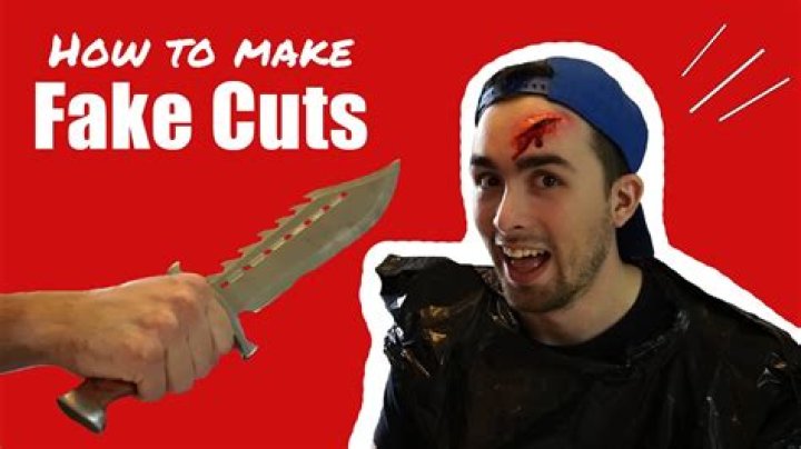 How do you make a fake cut with a red pen?