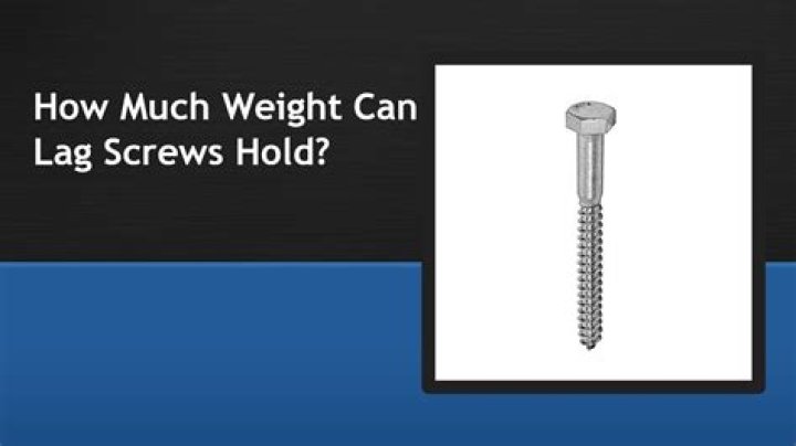 How much weight can a 1/4 screw hold?