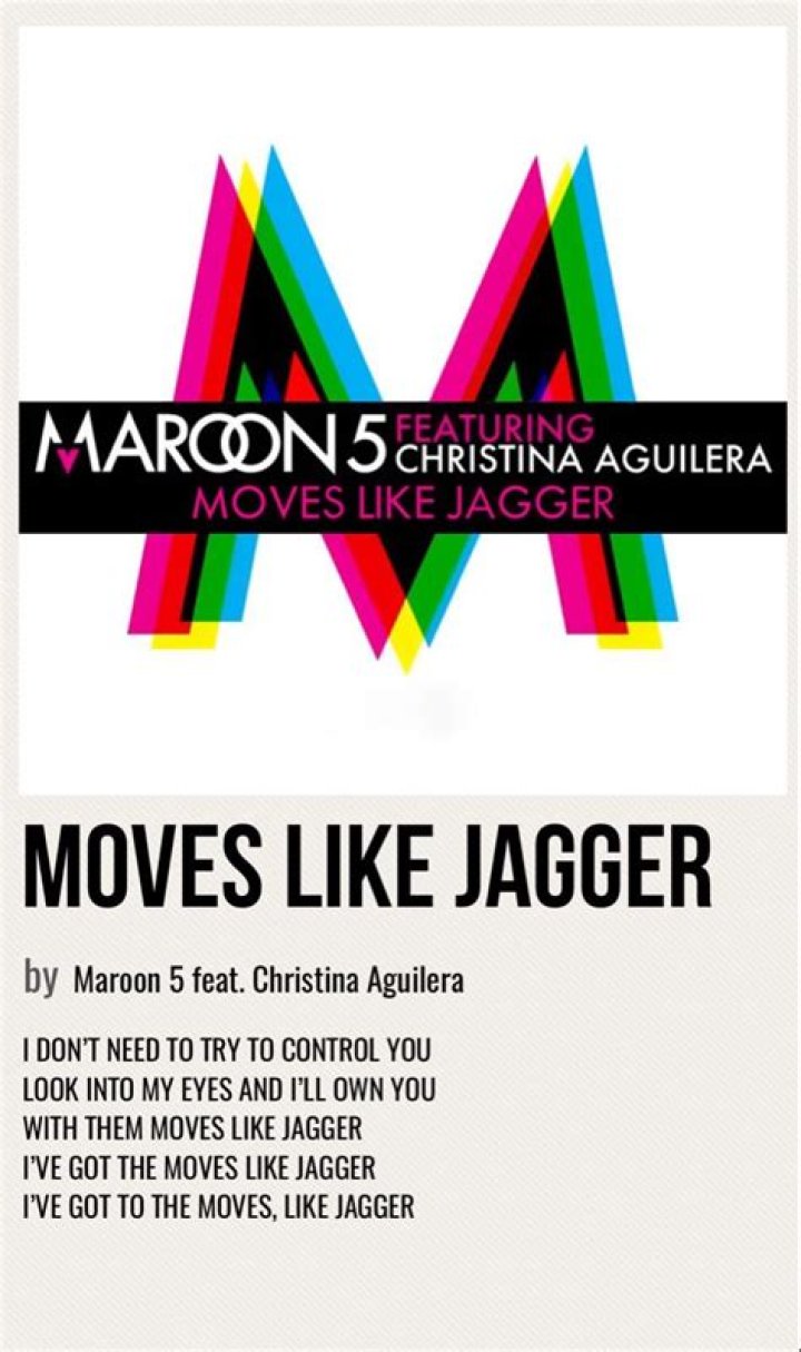 Moves like Jagger - Artist, Ages, Trivia