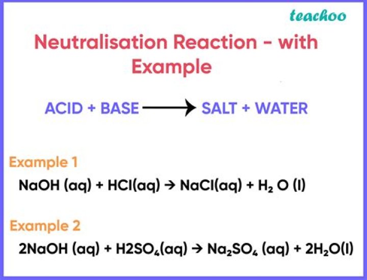 What does a neutralization reaction produce?