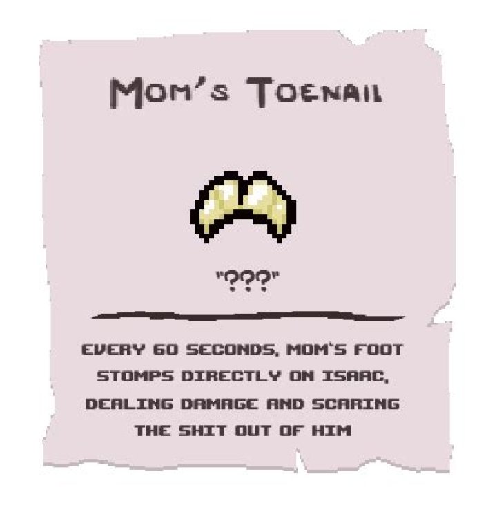 What does mom’s toenail do?