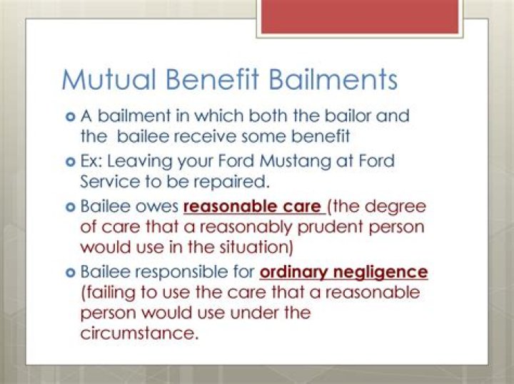 What is mutual benefit bailment?