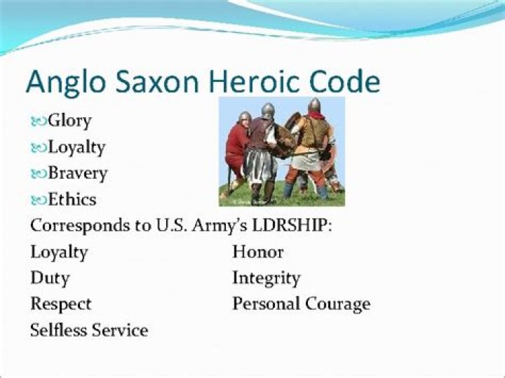 What is the Anglo Saxon heroic code?