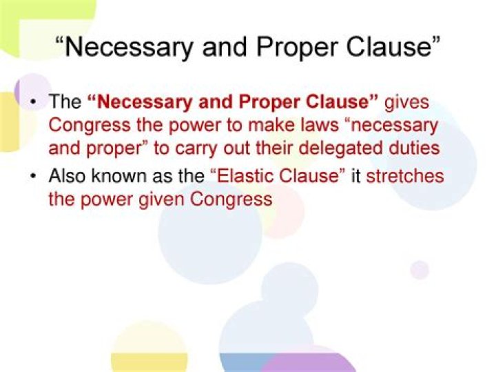 What is the necessary and proper clause quizlet?