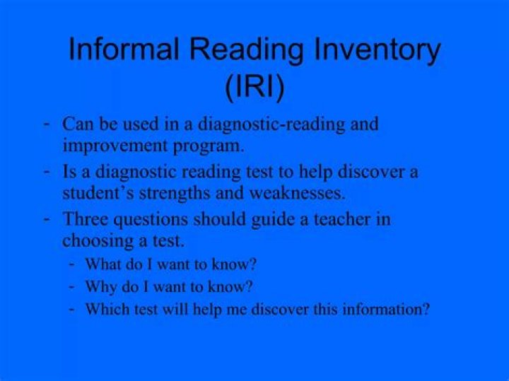 What is the purpose of an informal reading inventory?